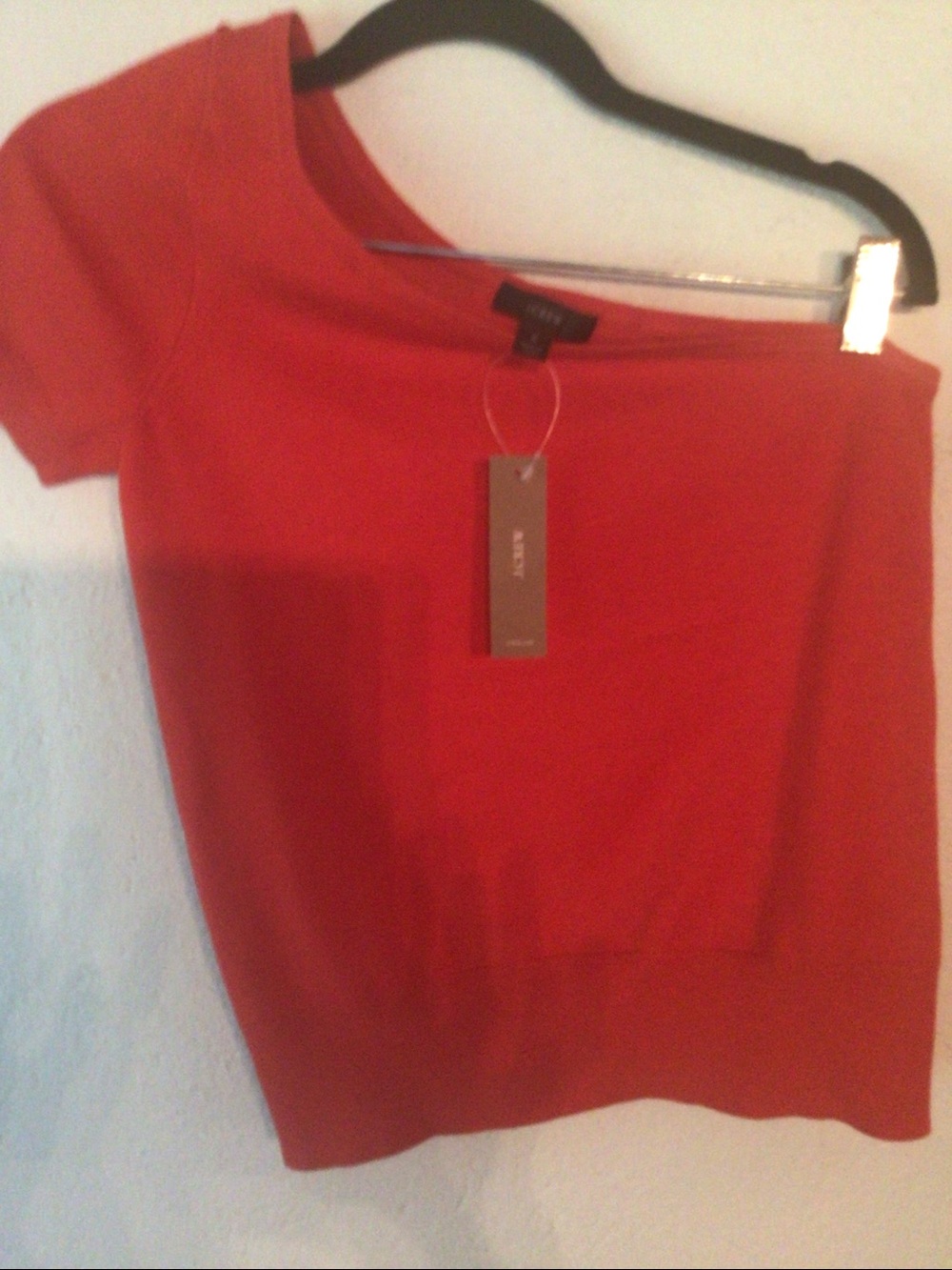 J. Crew Orange One-Shoulder Top